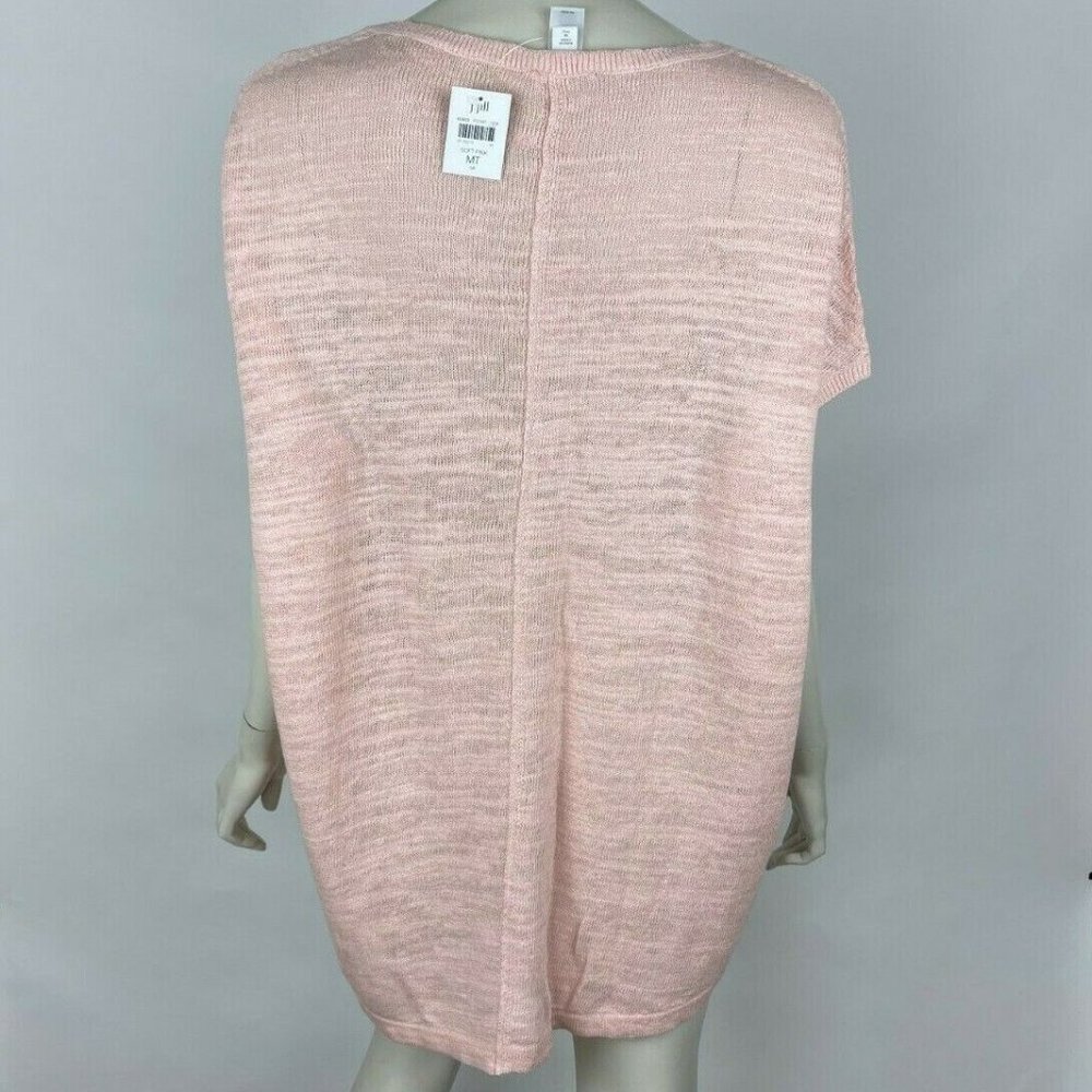 J Jill Pure Linen Cotton Pullover Short Sleeve‎ Kimono Sweater Women Tall M NWT